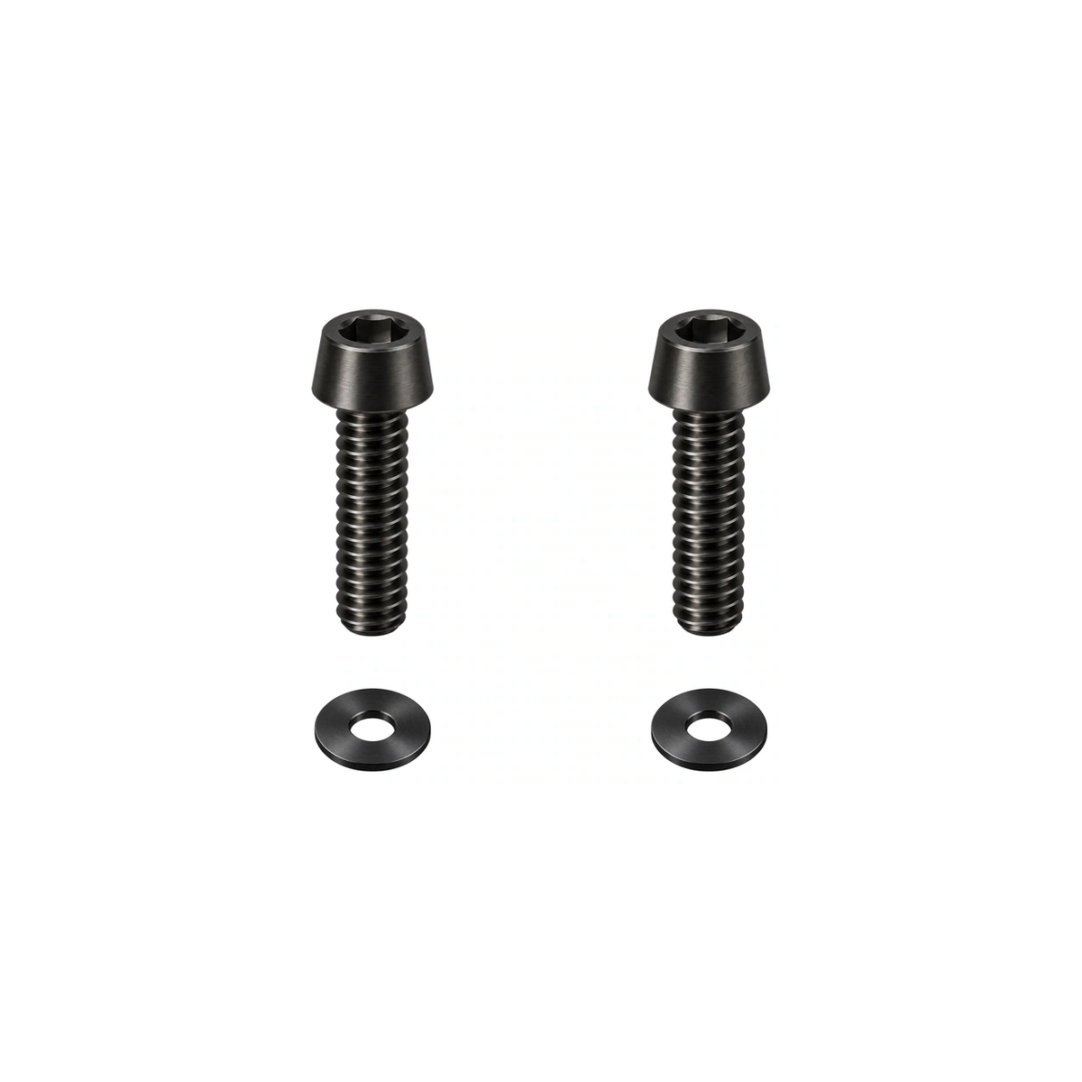 Titanium M5 Long Computer Mount Bolts and Washers — Black