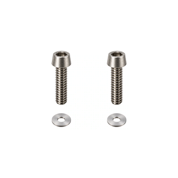 Titanium M5 Long Computer Mount Bolts and Washers — Raw Titanium