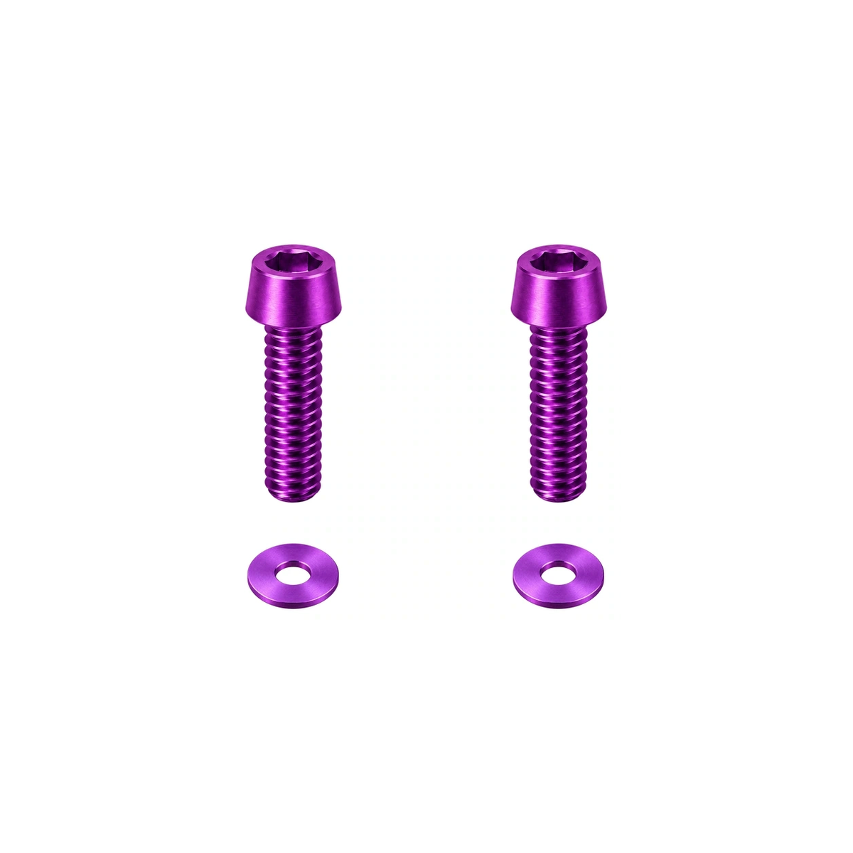 Titanium M5 Long Computer Mount Bolts and Washers — Purple
