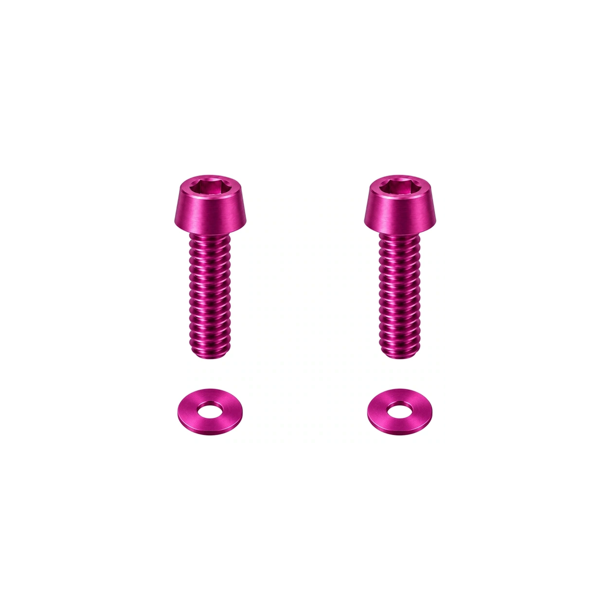 Titanium M5 Long Computer Mount Bolts and Washers — Magenta
