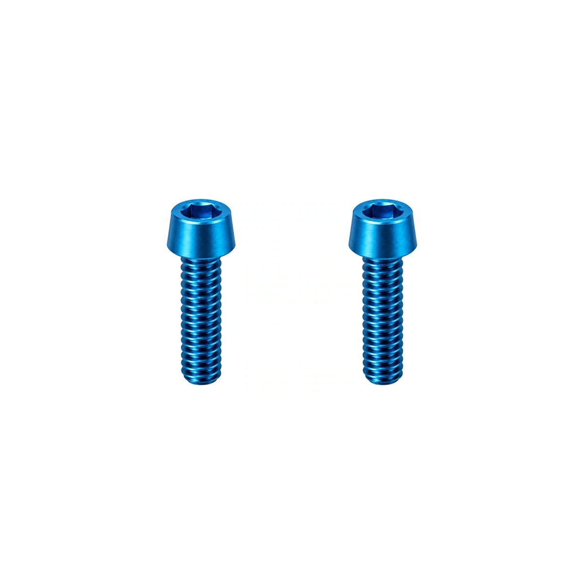 Titanium M5 Upper Computer Mount Bolts — Aqua Blue