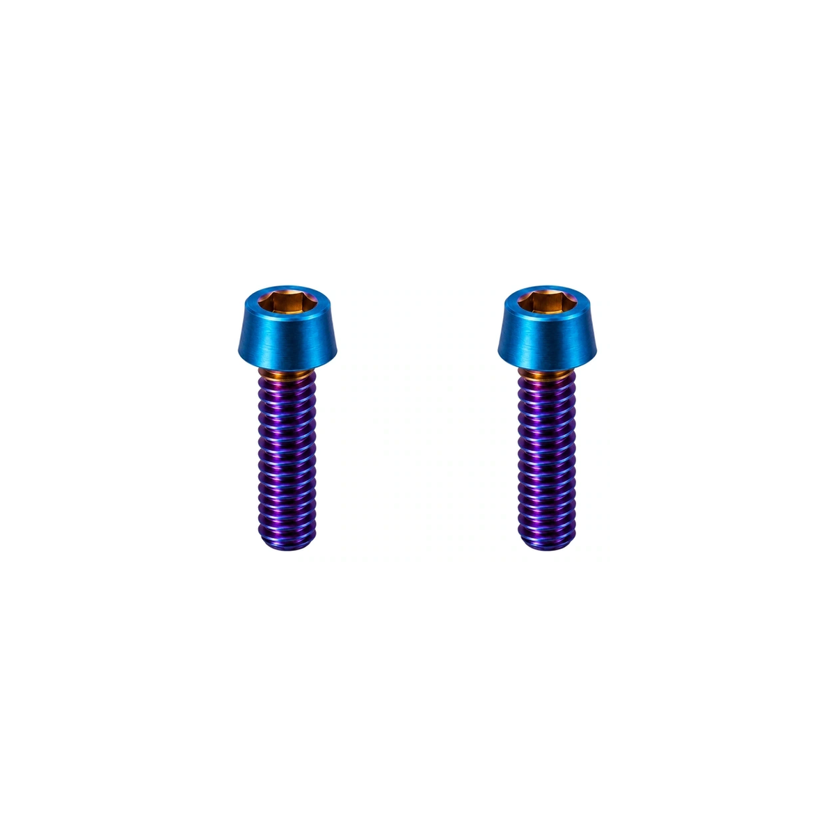 Titanium M5 Upper Computer Mount Bolts — Burnt Blue