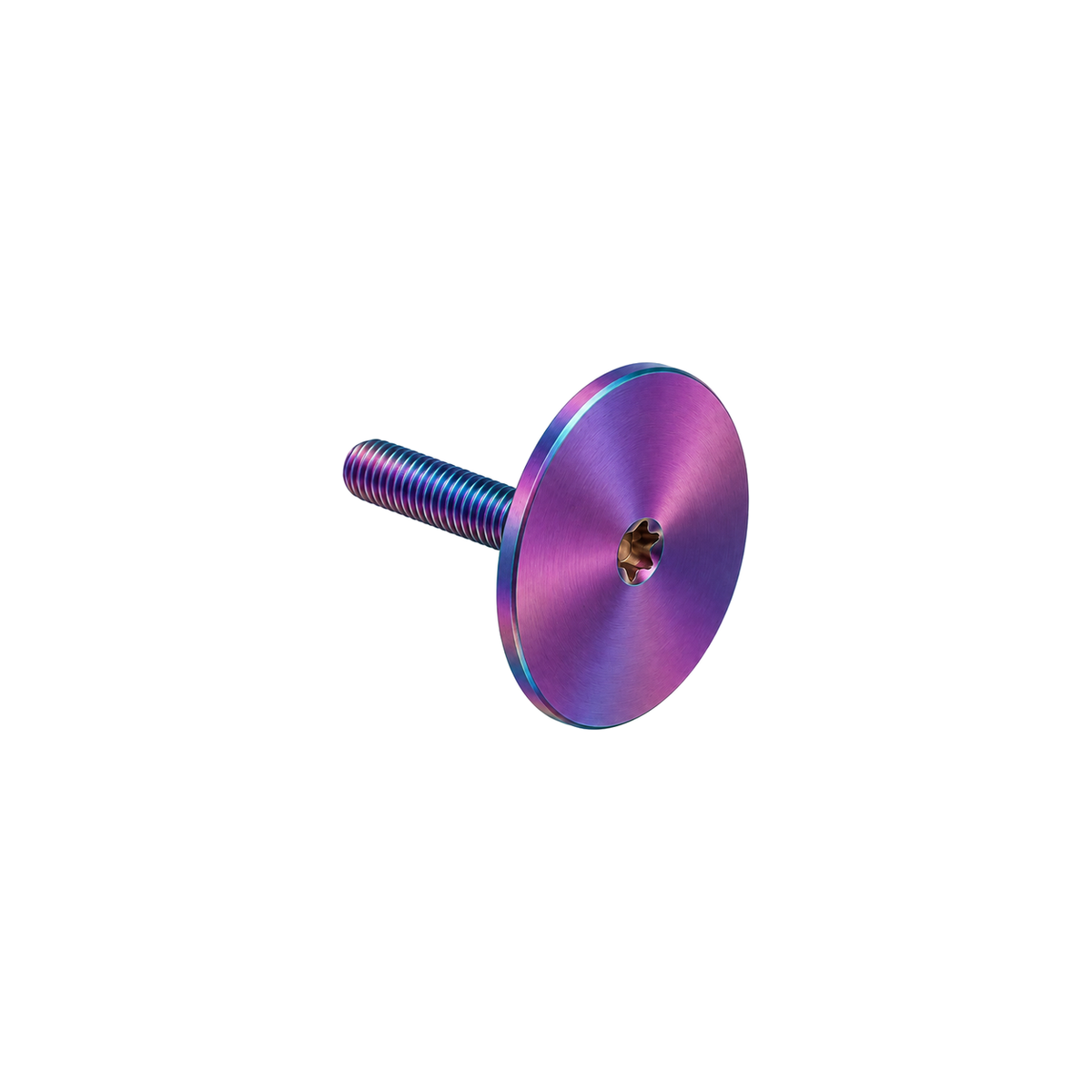 Titanium M6×33 Integrated Top Cap and Bolt — Rainbow