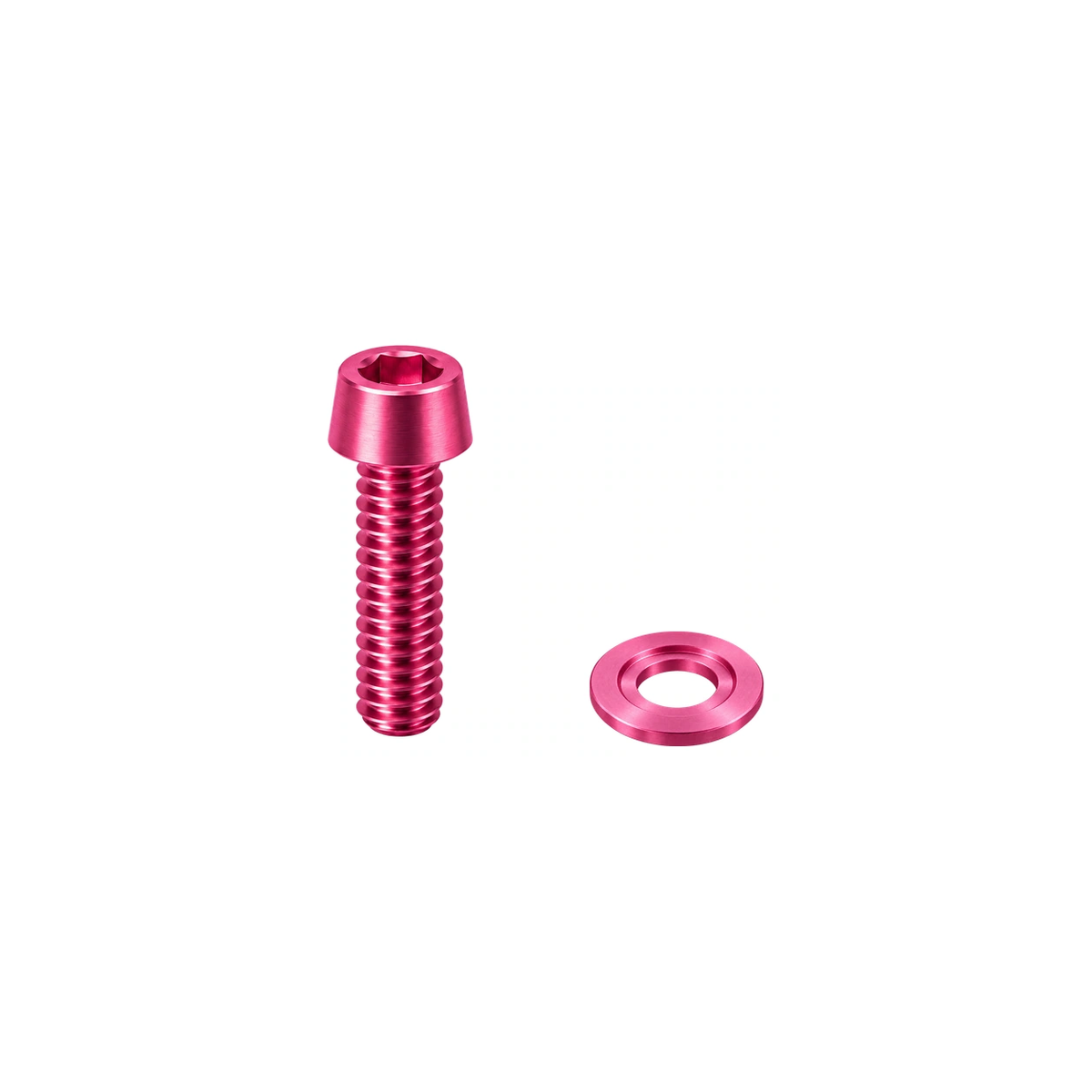 Titanium Brompton Pentaclip Bolt and Step Washer — Champagne Pink
