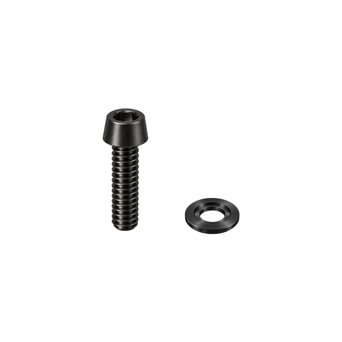 Titanium Brompton Pentaclip Bolt and Step Washer — Raw Titanium