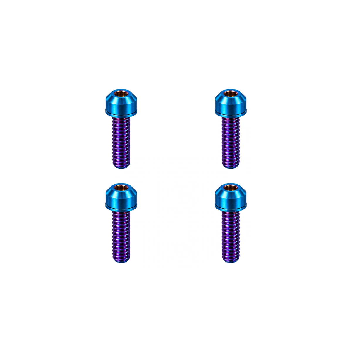 Titanium Brompton T-Line Stem Bolt Set — Burnt Blue