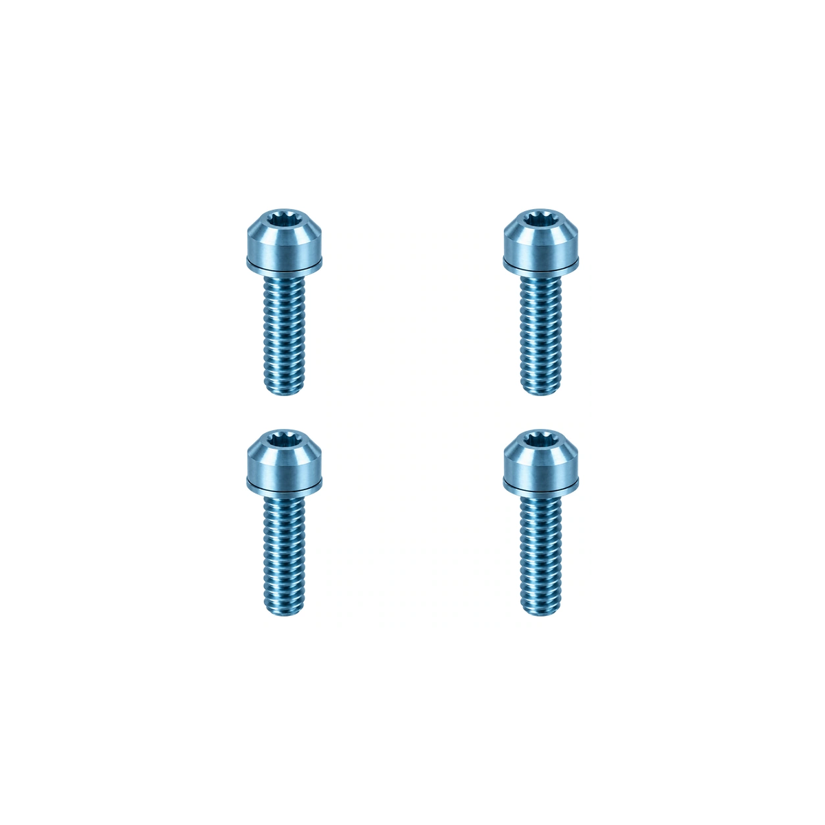 Titanium Brompton T-Line Stem Bolt Set — Ice Blue