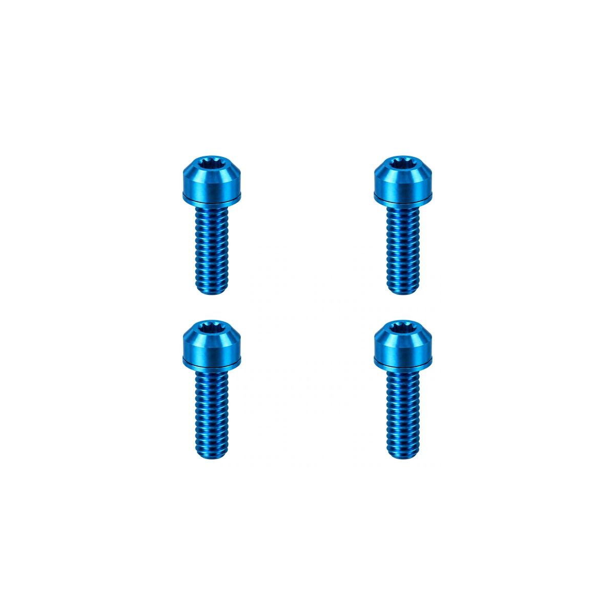 Titanium Brompton T-Line Stem Bolt Set — Aqua Blue