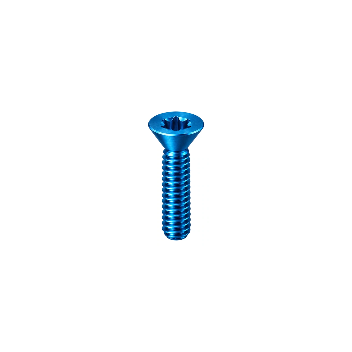Titanium Brompton T-Line Main Stem Bolt — Aqua Blue