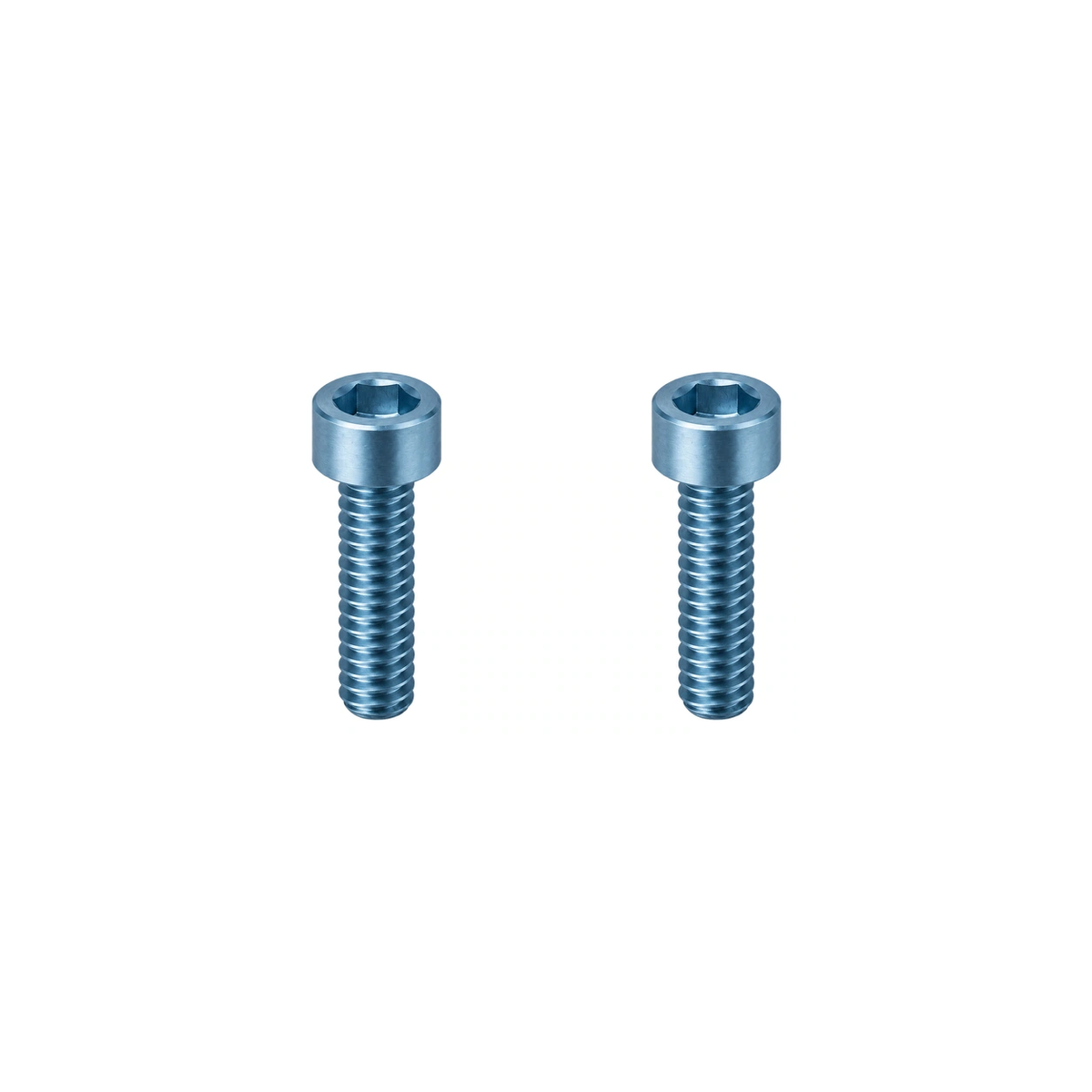Titanium Fox 36 / 38 Mudguard Screws — Ice Blue