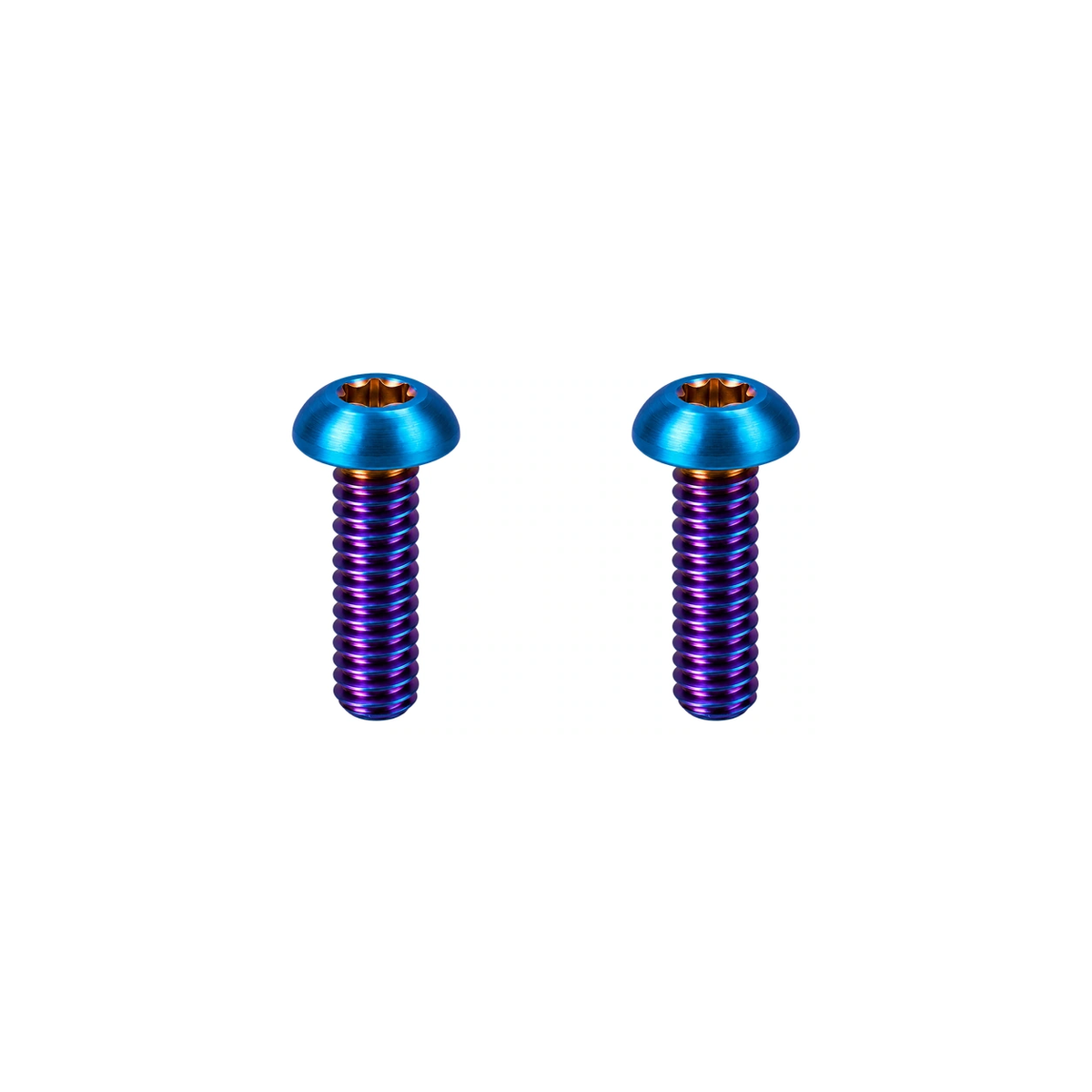 Titanium Paul Brake Lever Pivot Screws — Burnt Blue