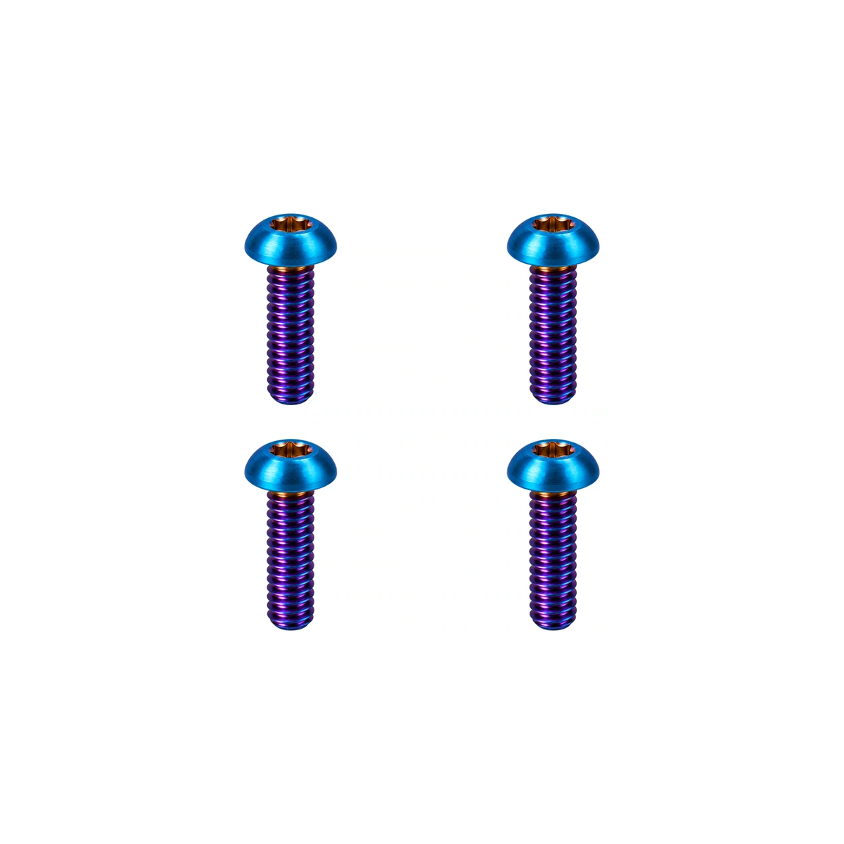 Titanium Paul Brake Lever Pivot Screws — Burnt Blue