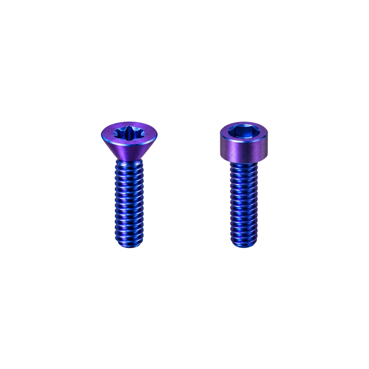 Titanium PNW Loam Remote Adapter Clamp Bolts — Blue Purple