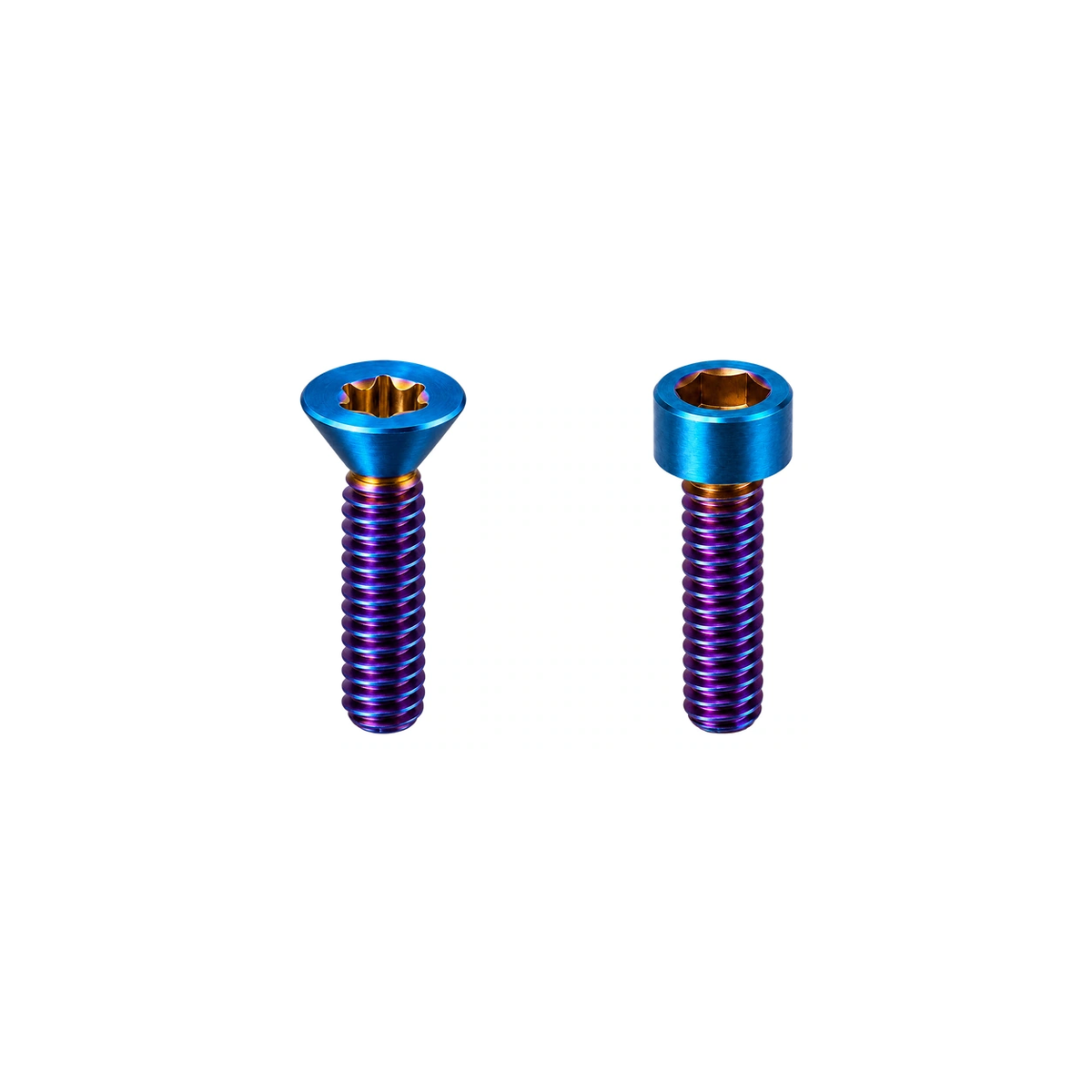 Titanium PNW Loam Remote Adapter Clamp Bolts — Burnt Blue