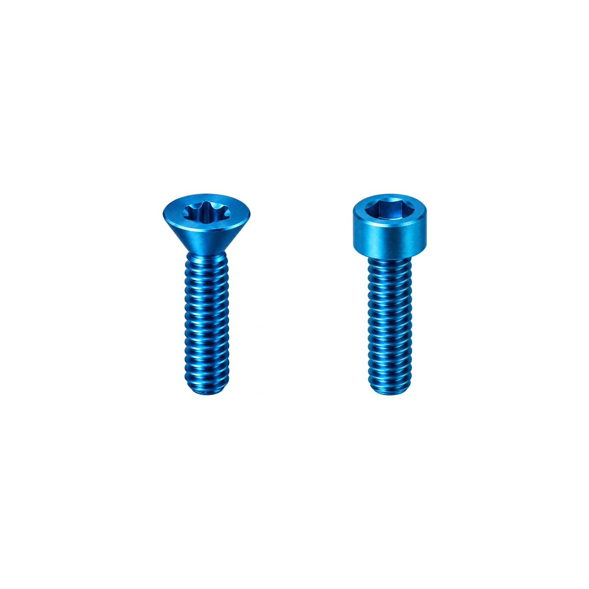 Titanium PNW Loam Remote Adapter Clamp Bolts — Aqua Blue