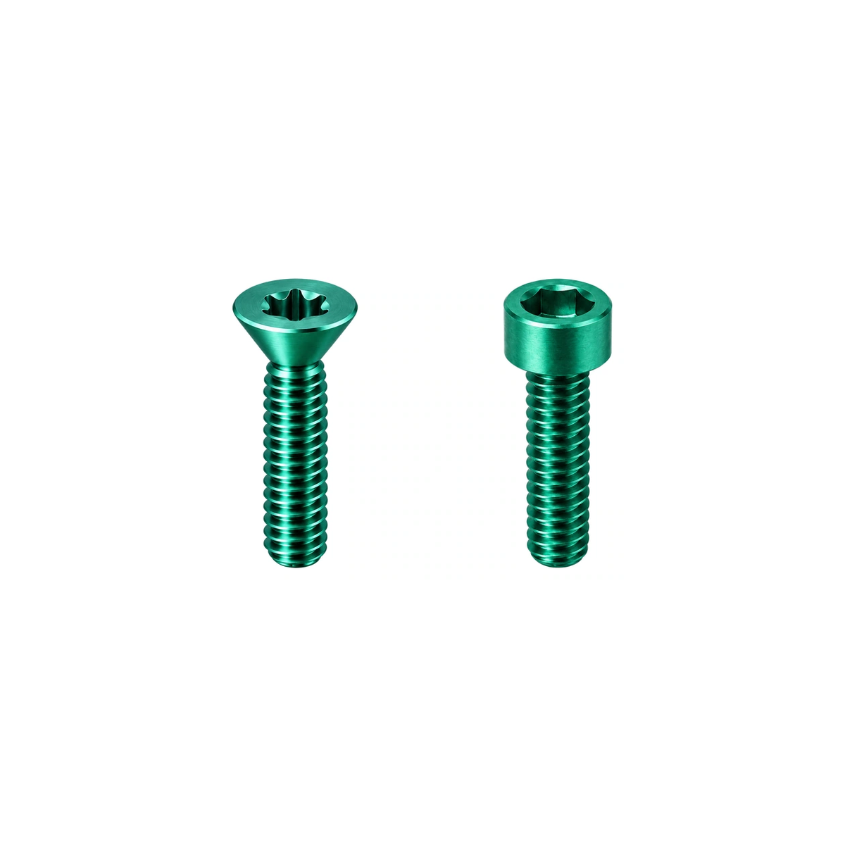 Titanium PNW Loam Remote Adapter Clamp Bolts — Green