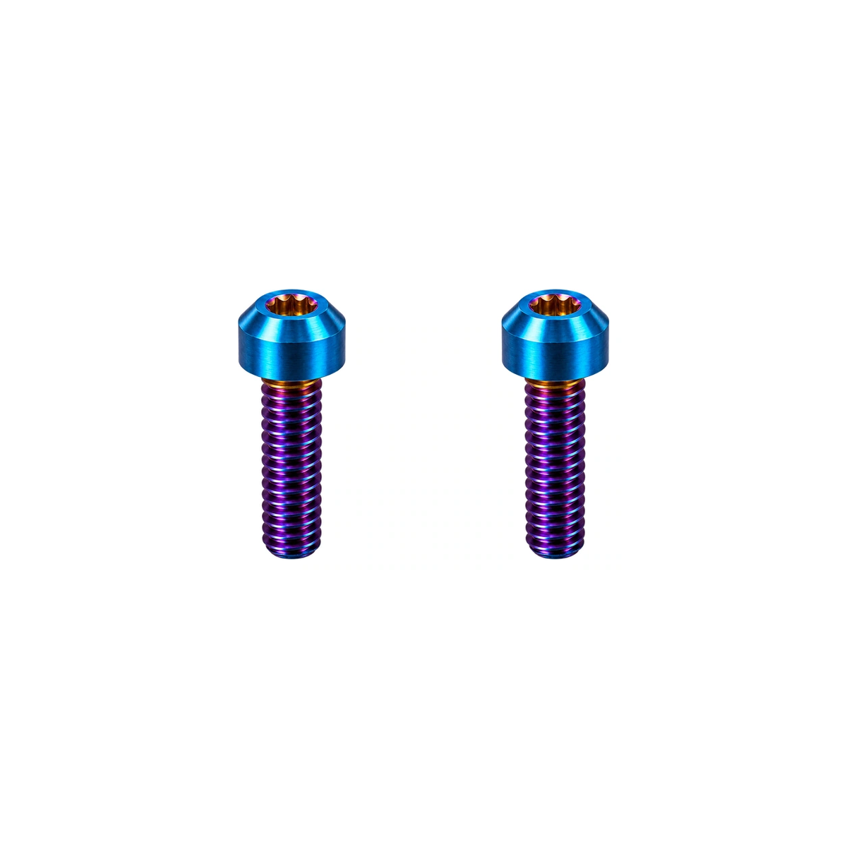 Titanium Brompton Brake Cable Clamp Bolts — Burnt Blue