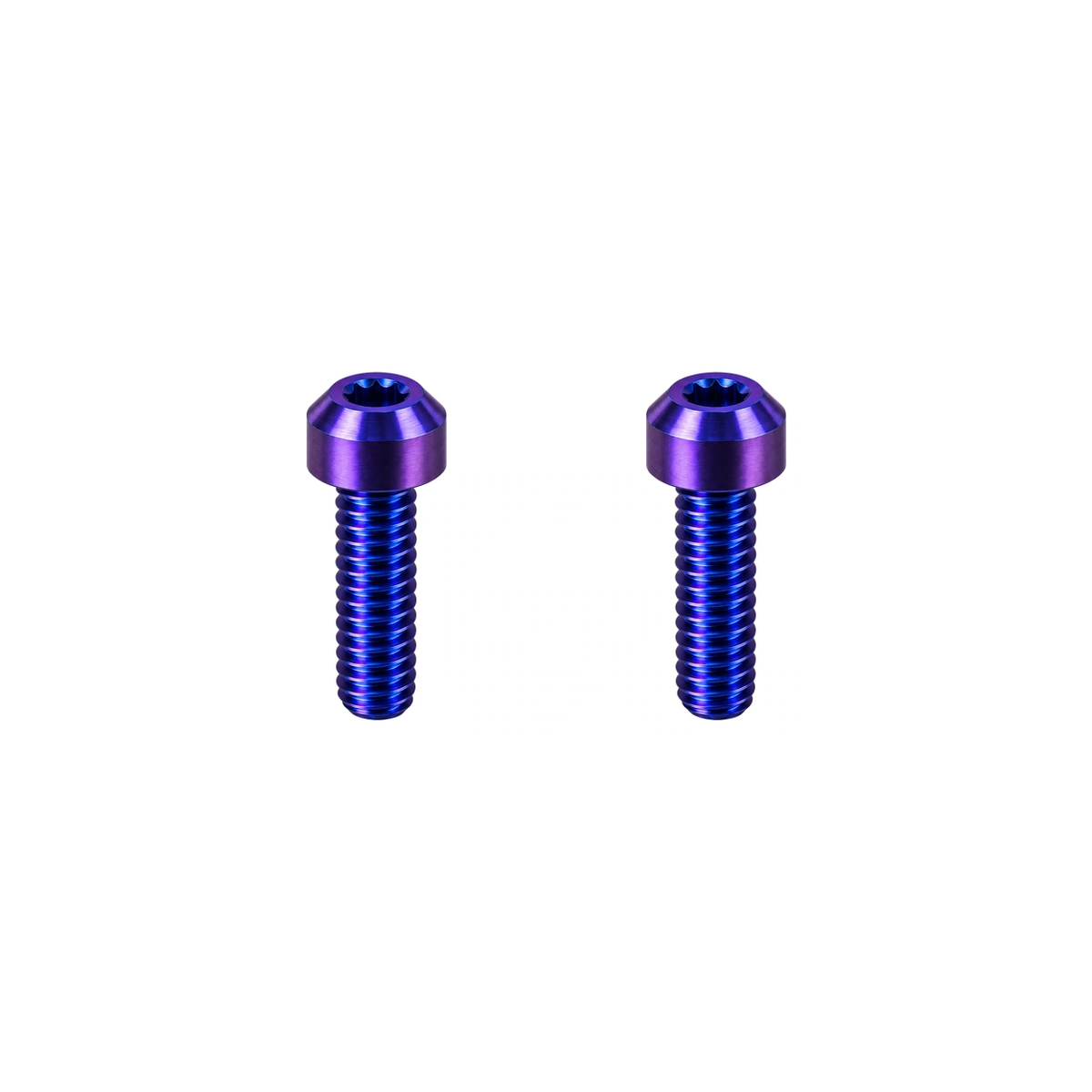 Titanium Brompton Brake Cable Clamp Bolts — Blue Purple