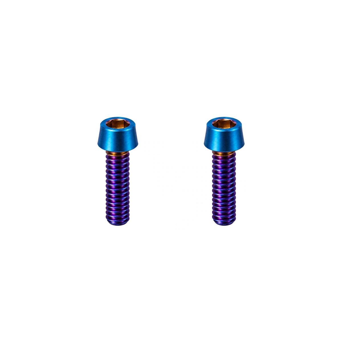 Titanium Direct-Mount Stem Bolts — Burnt Blue