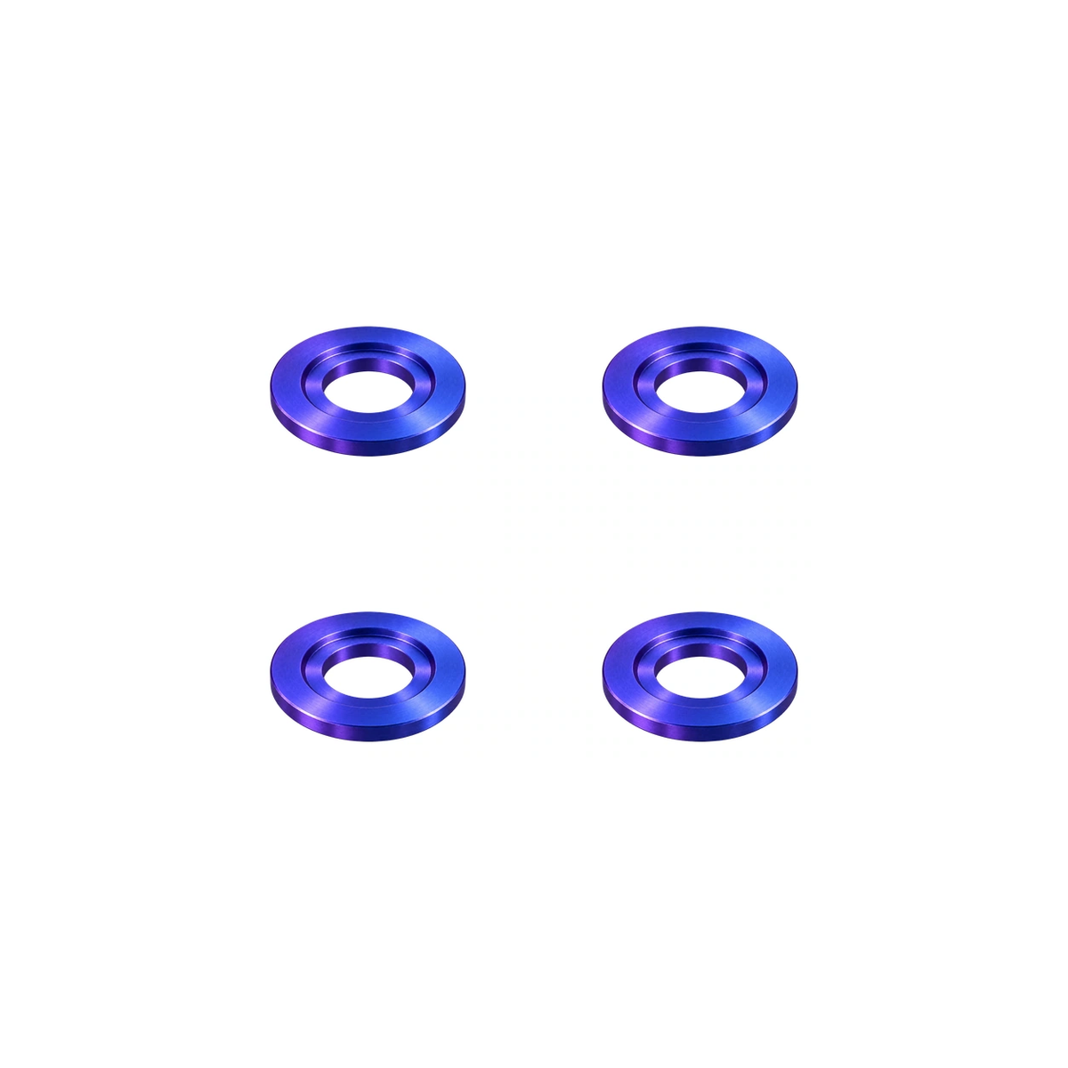 Titanium M6 Disc Brake Step Washers — Blue Purple