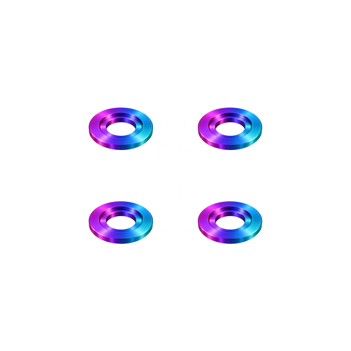 Titanium M6 Disc Brake Step Washers — Candy Gloss