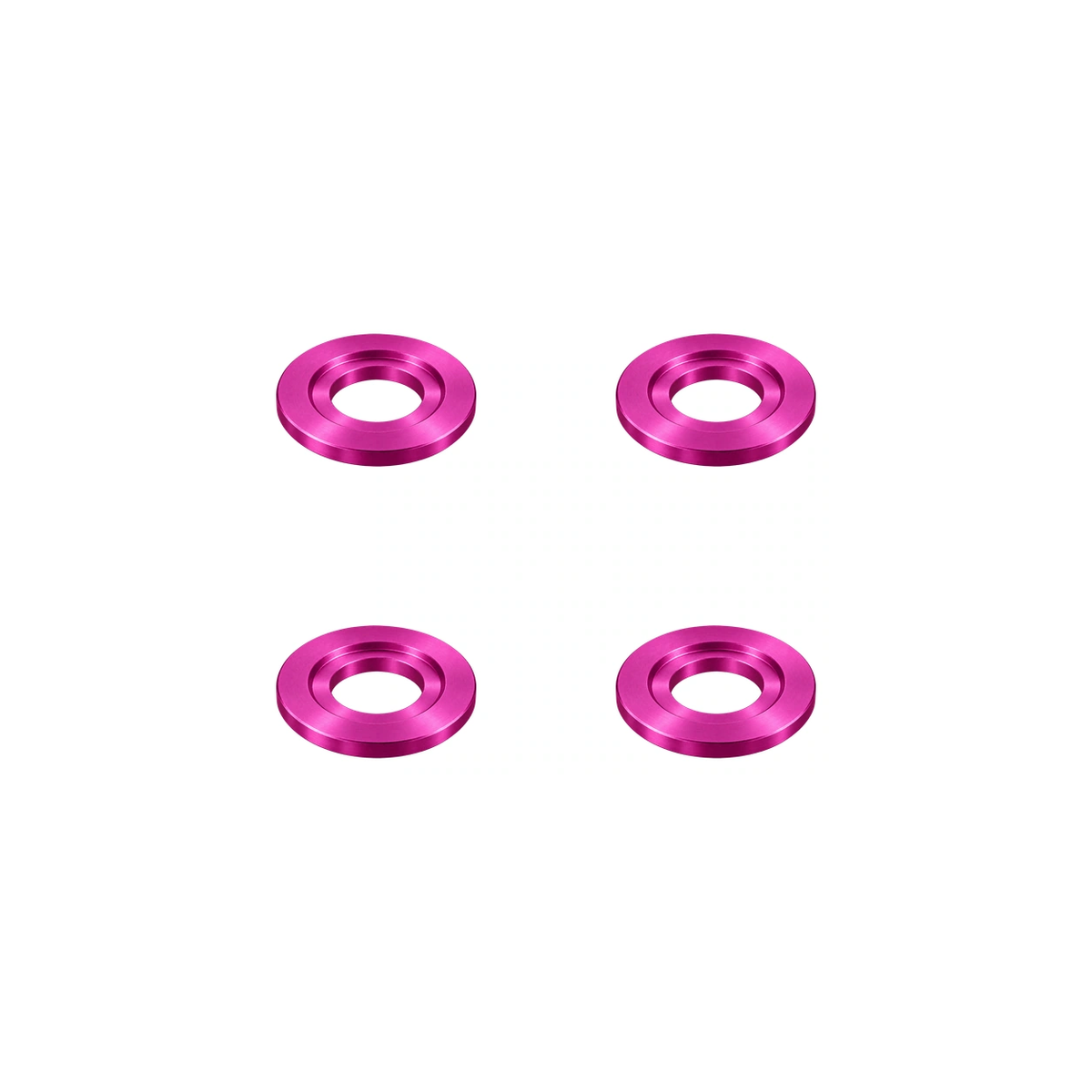 Titanium M6 Disc Brake Step Washers — Magenta