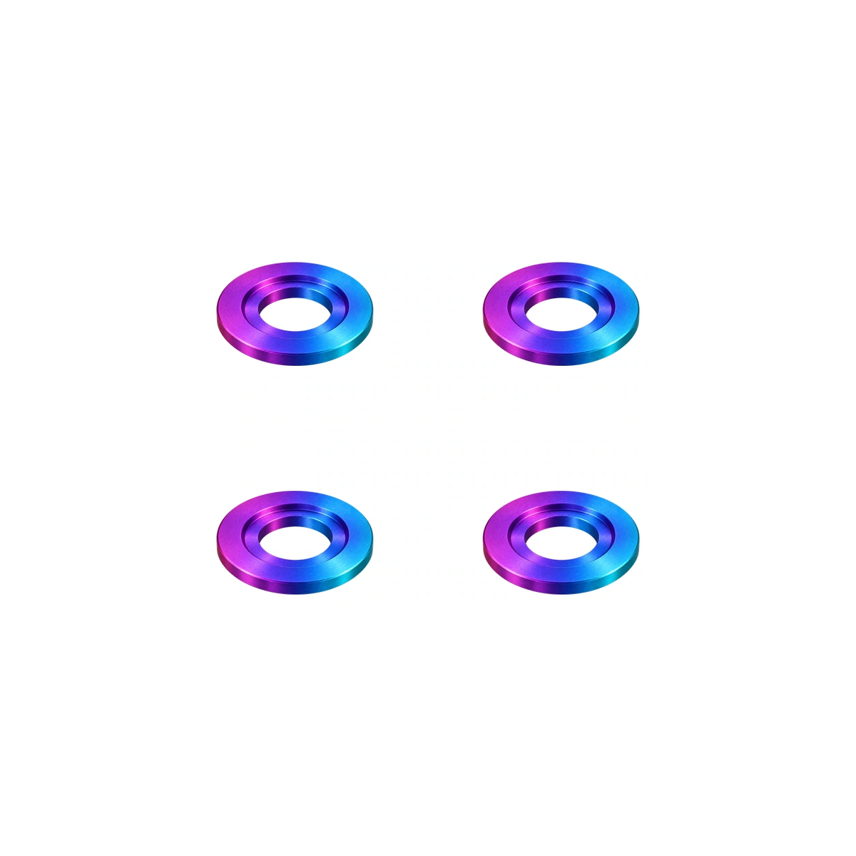 Titanium M6 Disc Brake Step Washers — Candy Matte