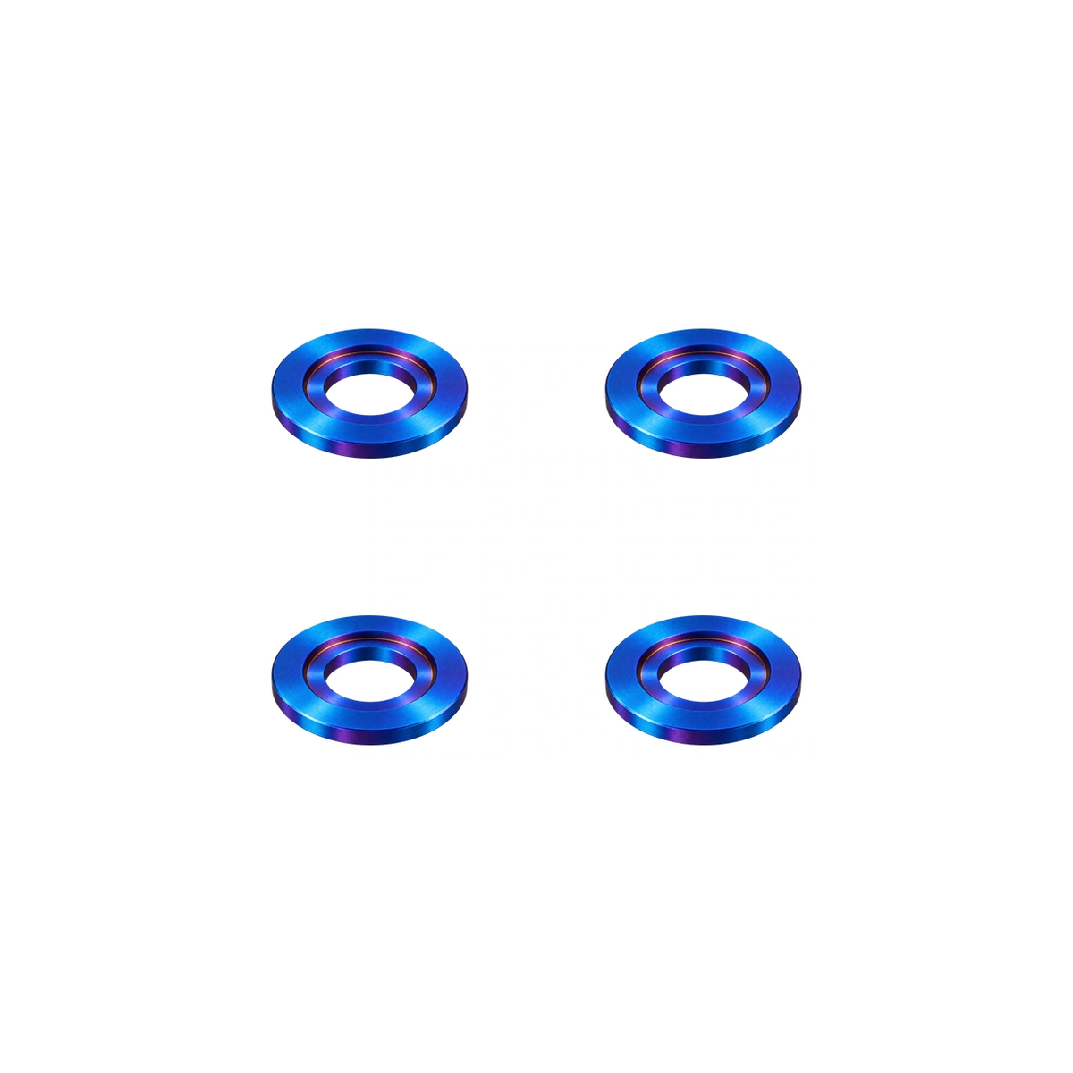Titanium M6 Disc Brake Step Washers — Burnt Blue