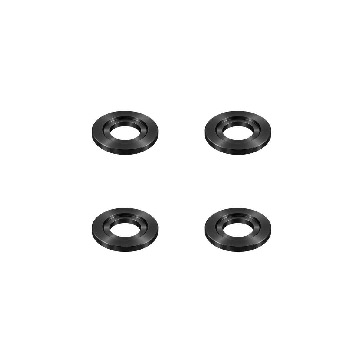 Titanium M6 Disc Brake Step Washers — Black