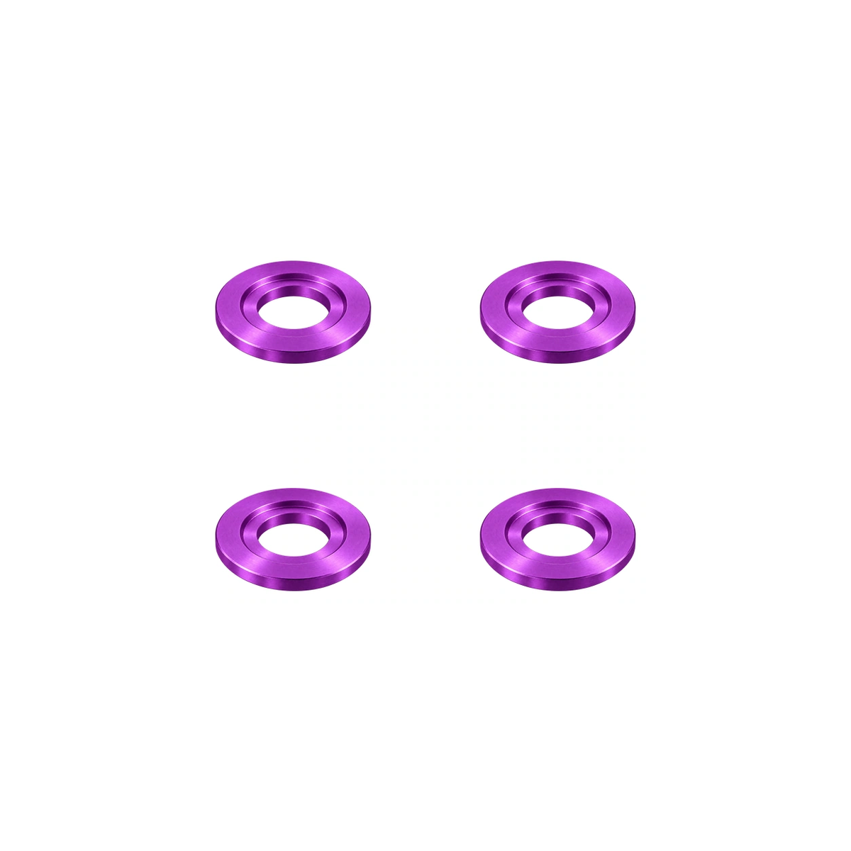 Titanium M6 Disc Brake Step Washers — Purple