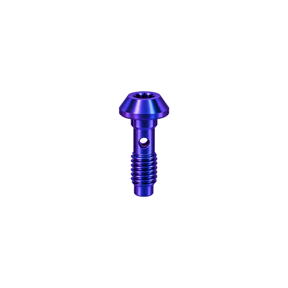 Titanium Magura Brake Banjo Bolt — Blue Purple