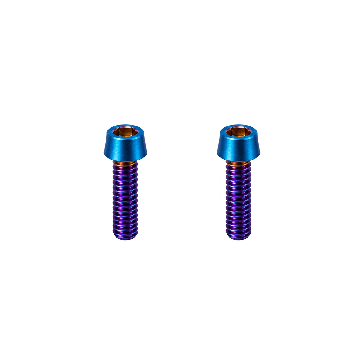 Titanium Specialized Saddle Clamp Bolts — Burnt Blue