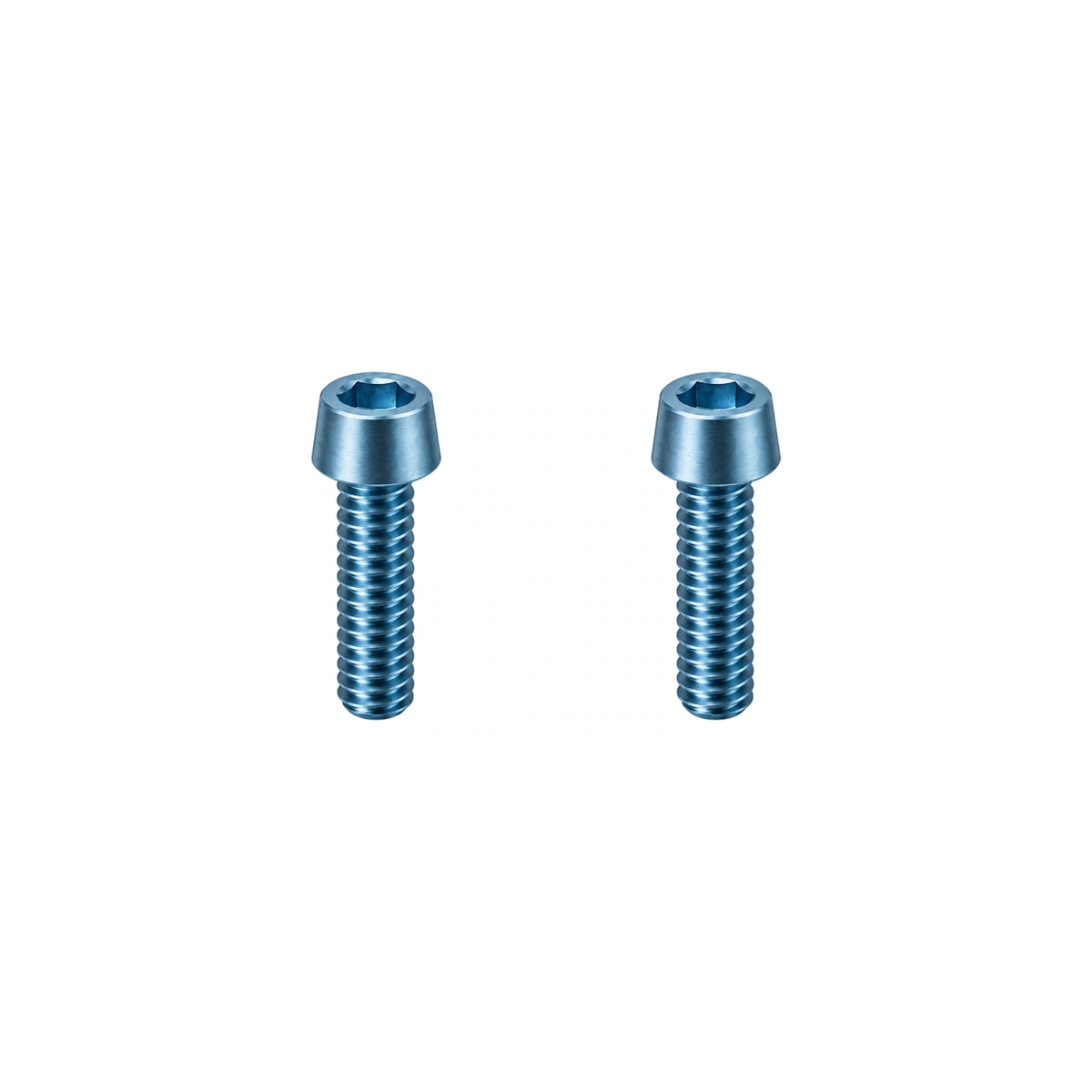 Titanium Specialized Saddle Clamp Bolts — Ice Blue