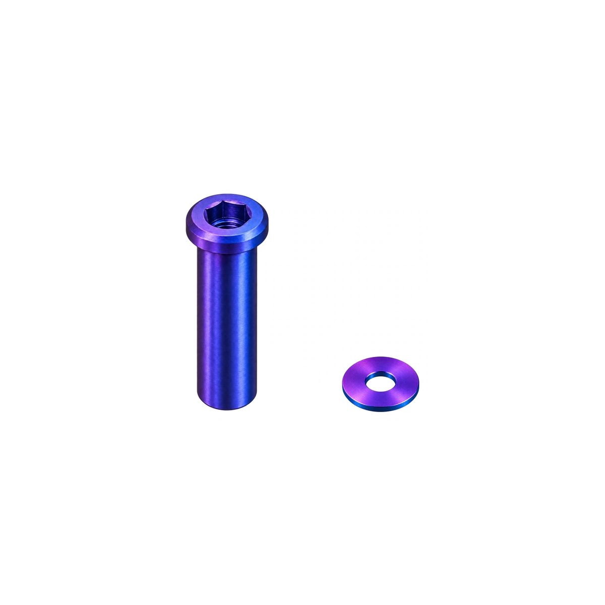 Titanium Rim Brake Recessed Mounting Nuts — Blue Purple