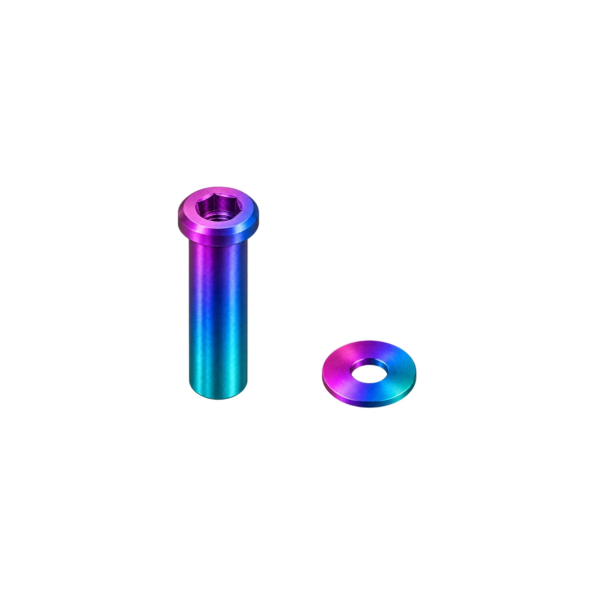 Titanium Rim Brake Recessed Mounting Nuts — Candy Gloss