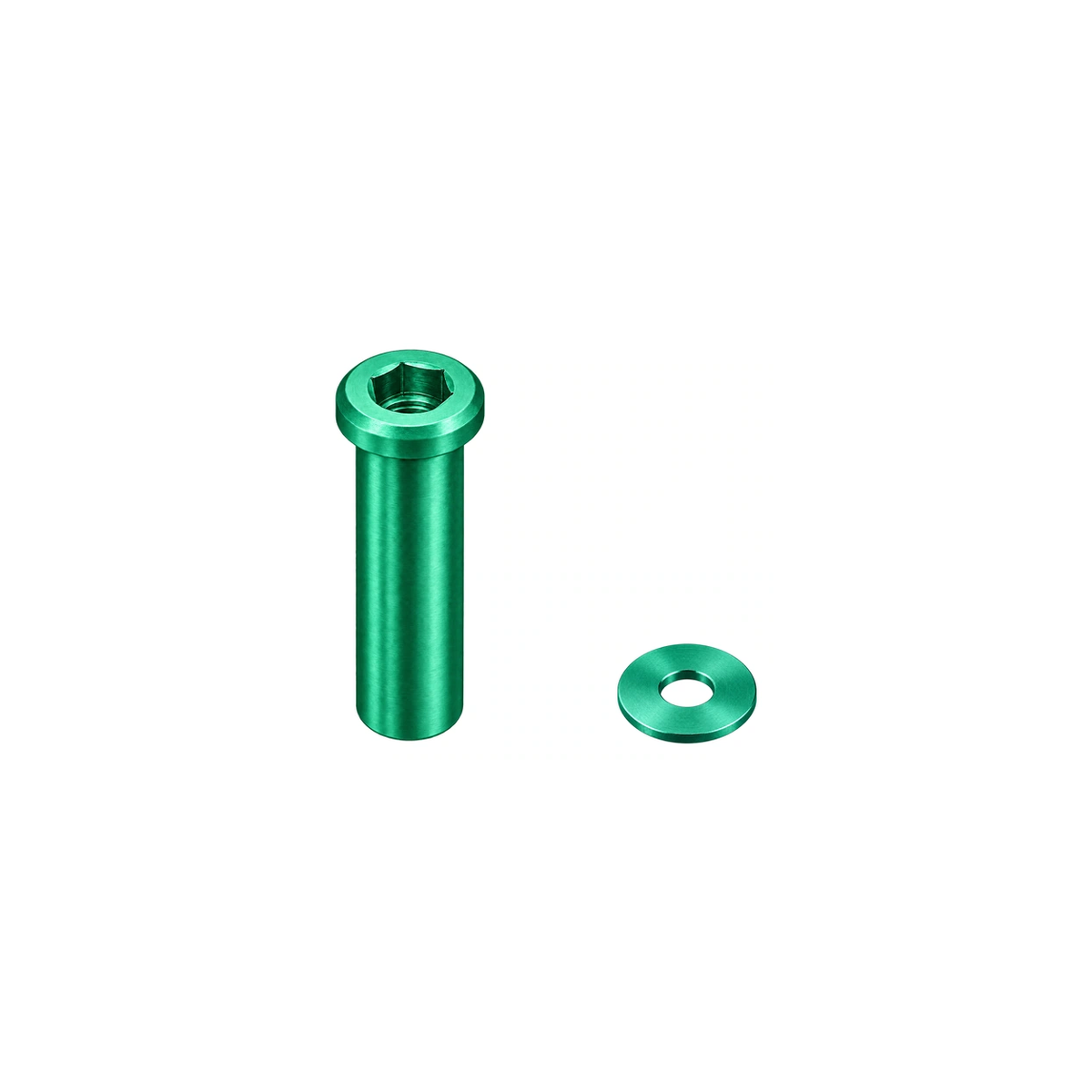 Titanium Rim Brake Recessed Mounting Nuts — Green