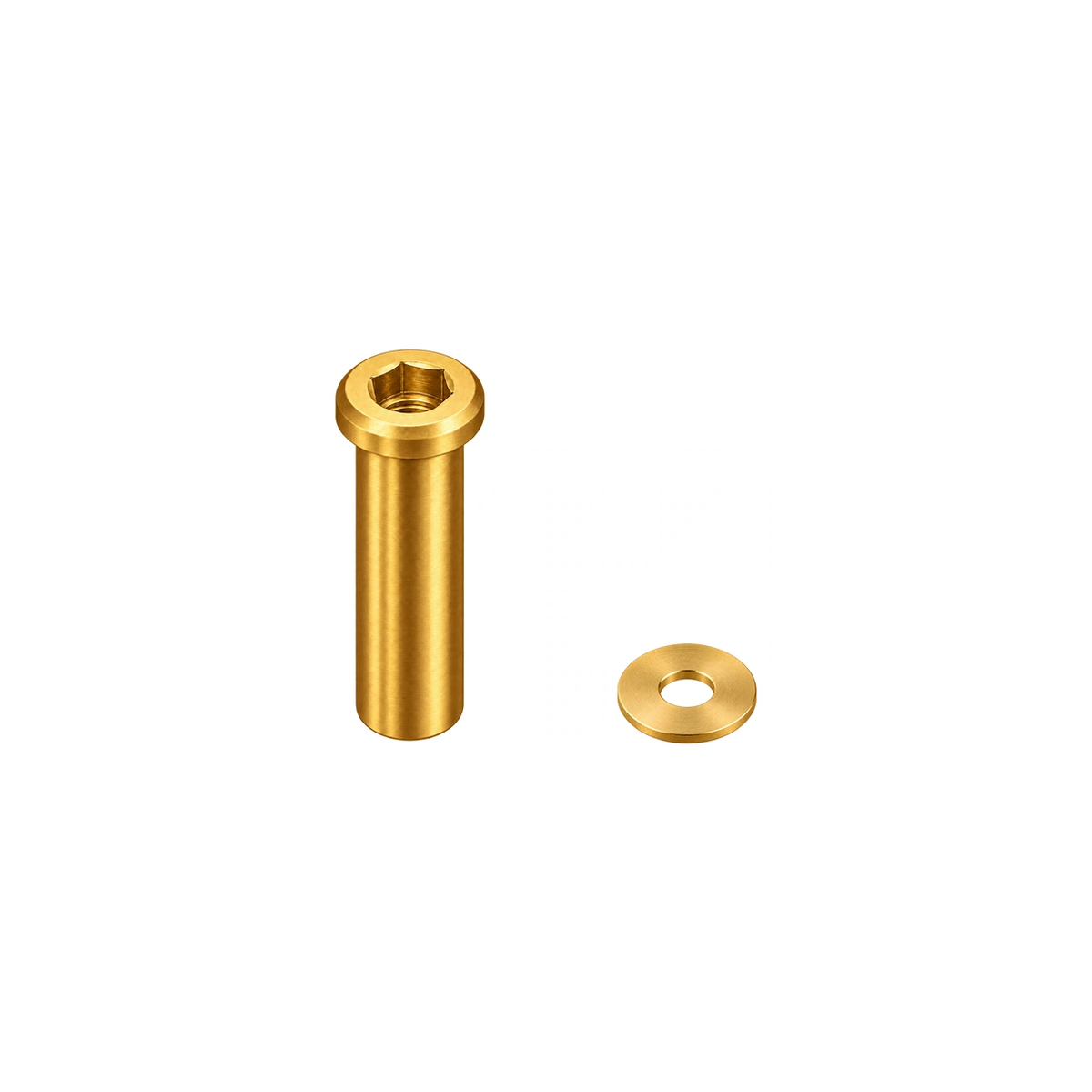 Titanium Rim Brake Recessed Mounting Nuts — Gold