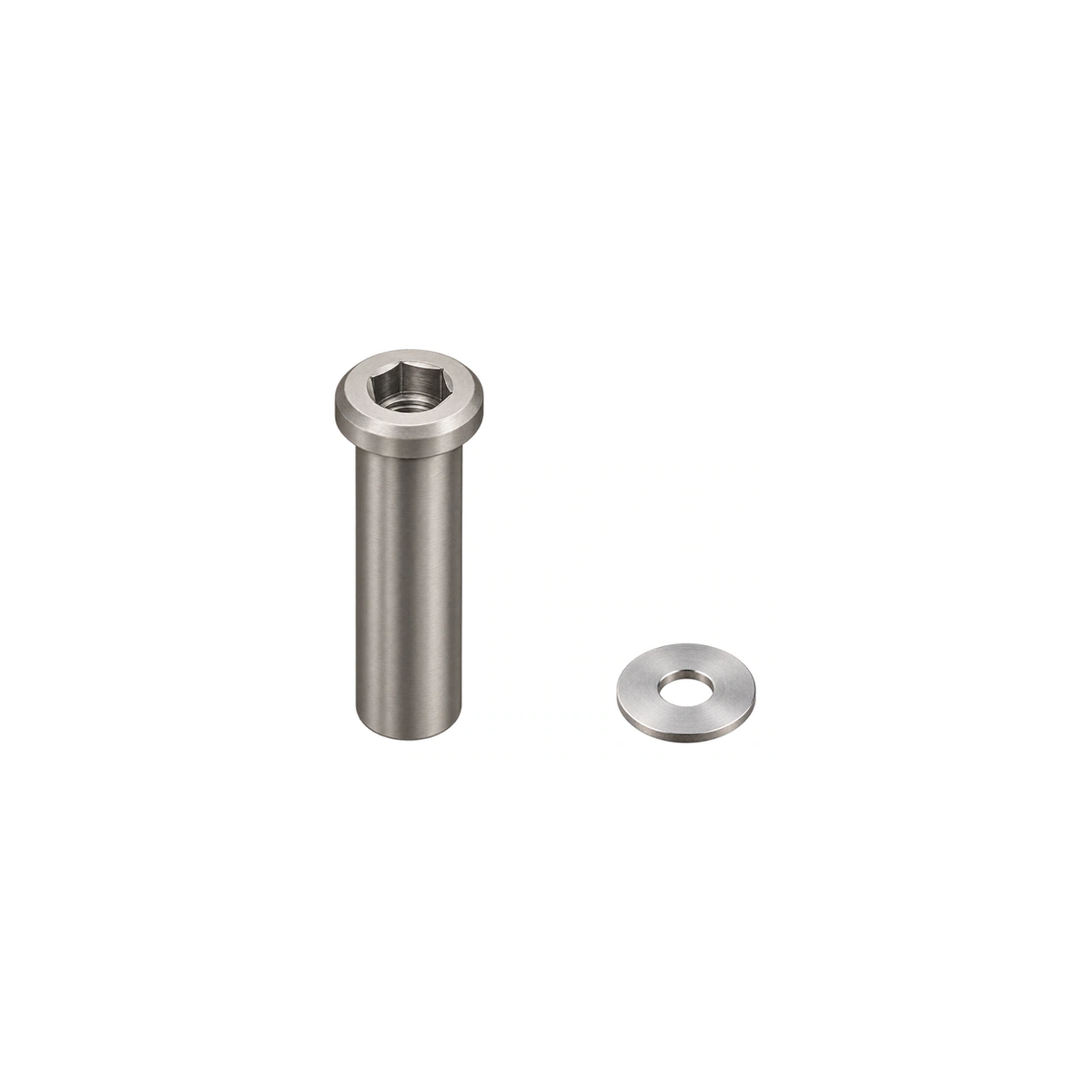Titanium Rim Brake Recessed Mounting Nuts — Raw Titanium