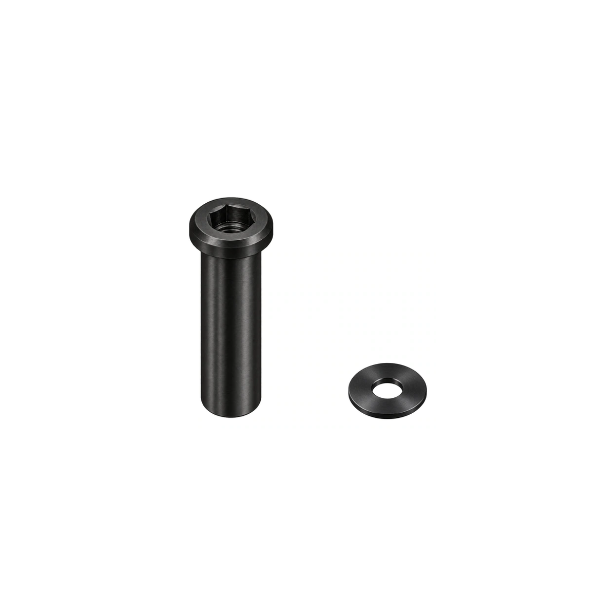 Titanium Rim Brake Recessed Mounting Nuts — Black