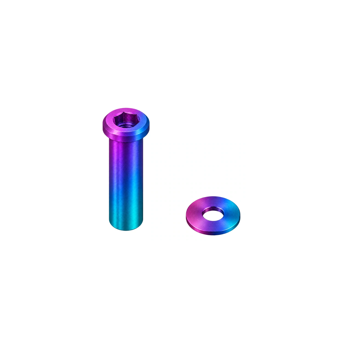 Titanium Rim Brake Recessed Mounting Nuts — Candy Matte