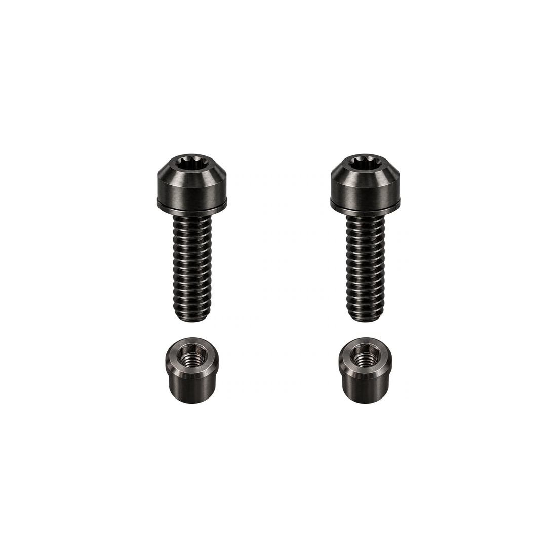 Titanium Roval Control Cockpit Clamp Bolt and Nut Kit — Raw Titanium