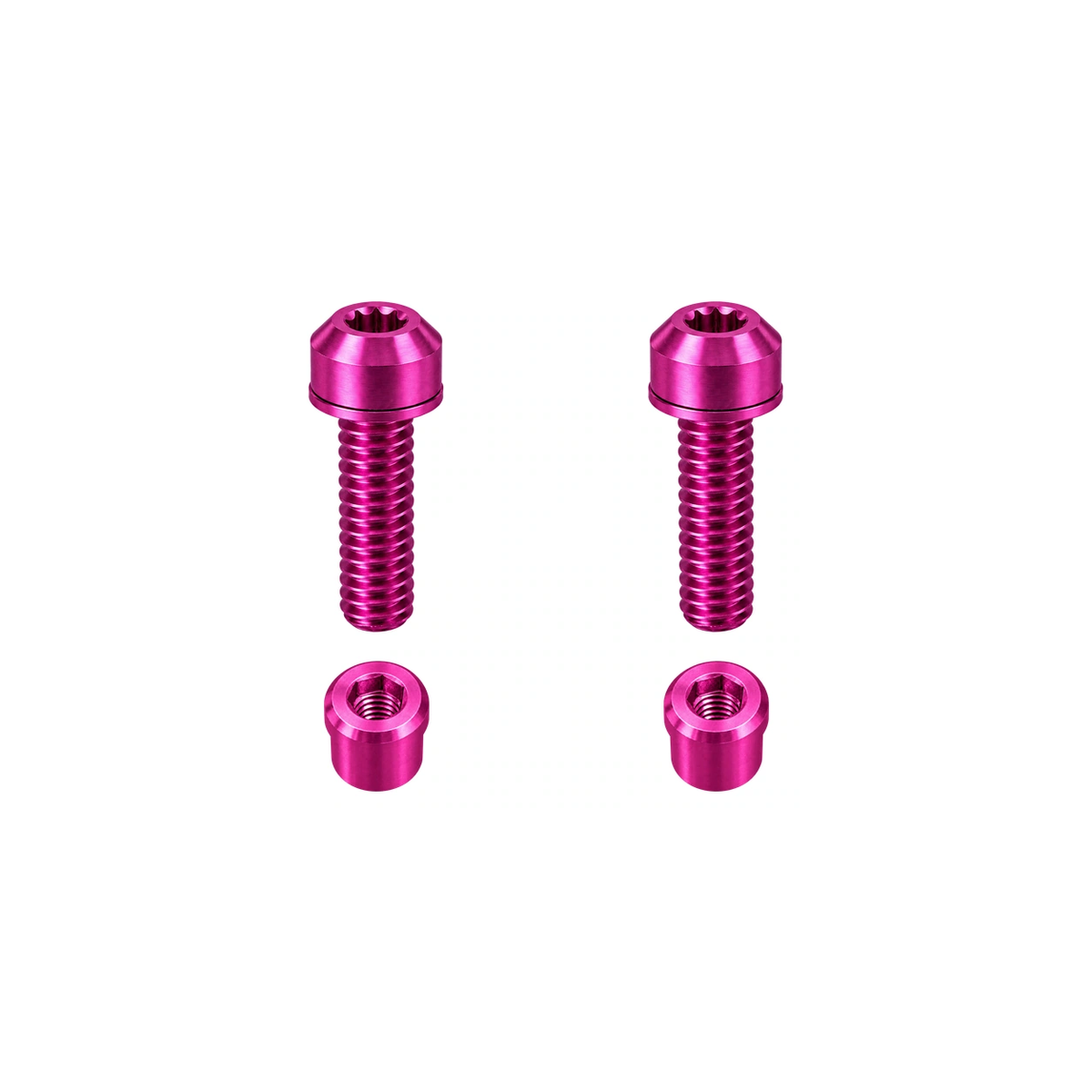 Titanium Roval Control Cockpit Clamp Bolt and Nut Kit — Magenta