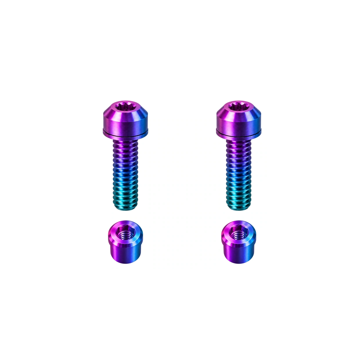 Titanium Roval Control Cockpit Clamp Bolt and Nut Kit — Candy Gloss