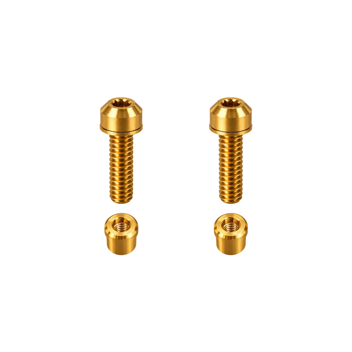 Titanium Roval Control Cockpit Clamp Bolt and Nut Kit — Gold