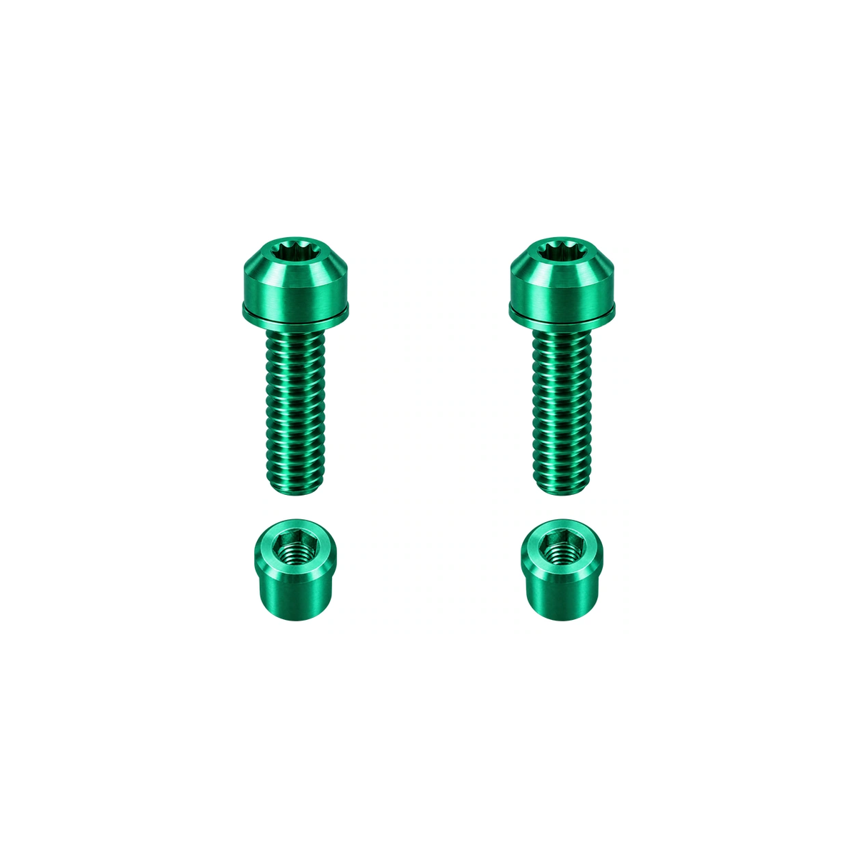 Titanium Roval Control Cockpit Clamp Bolt and Nut Kit — Green
