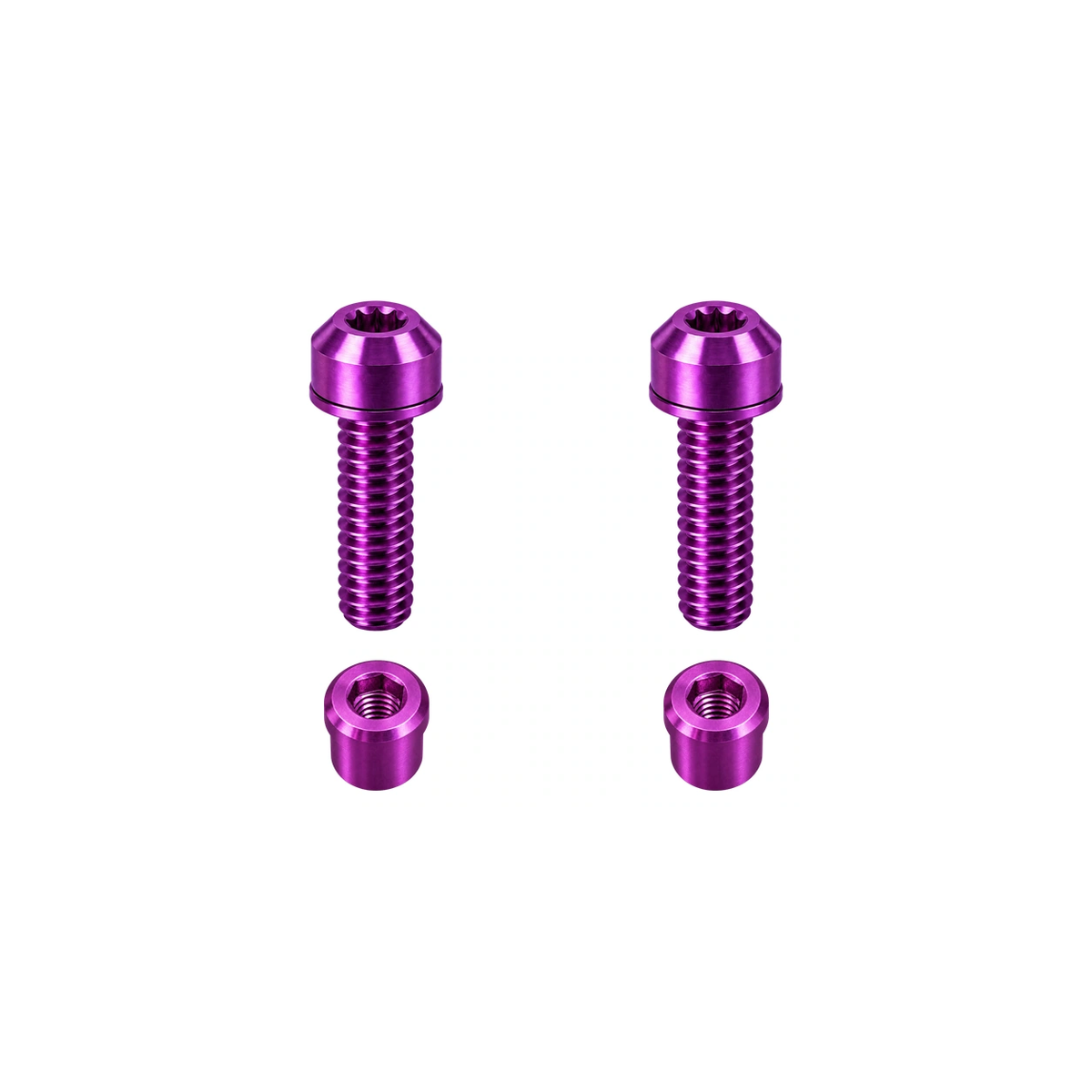 Titanium Roval Control Cockpit Clamp Bolt and Nut Kit — Purple