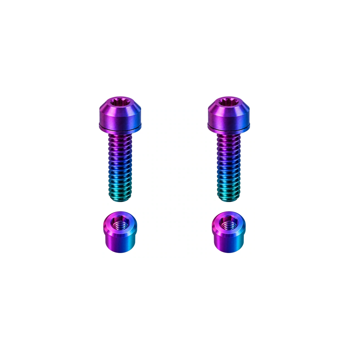 Titanium Roval Control Cockpit Clamp Bolt and Nut Kit — Candy Matte