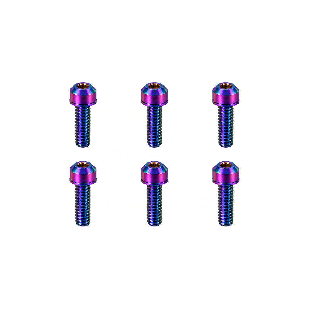 Titanium Industry Nine A35 / A318 Stem Bolt Set — Rainbow