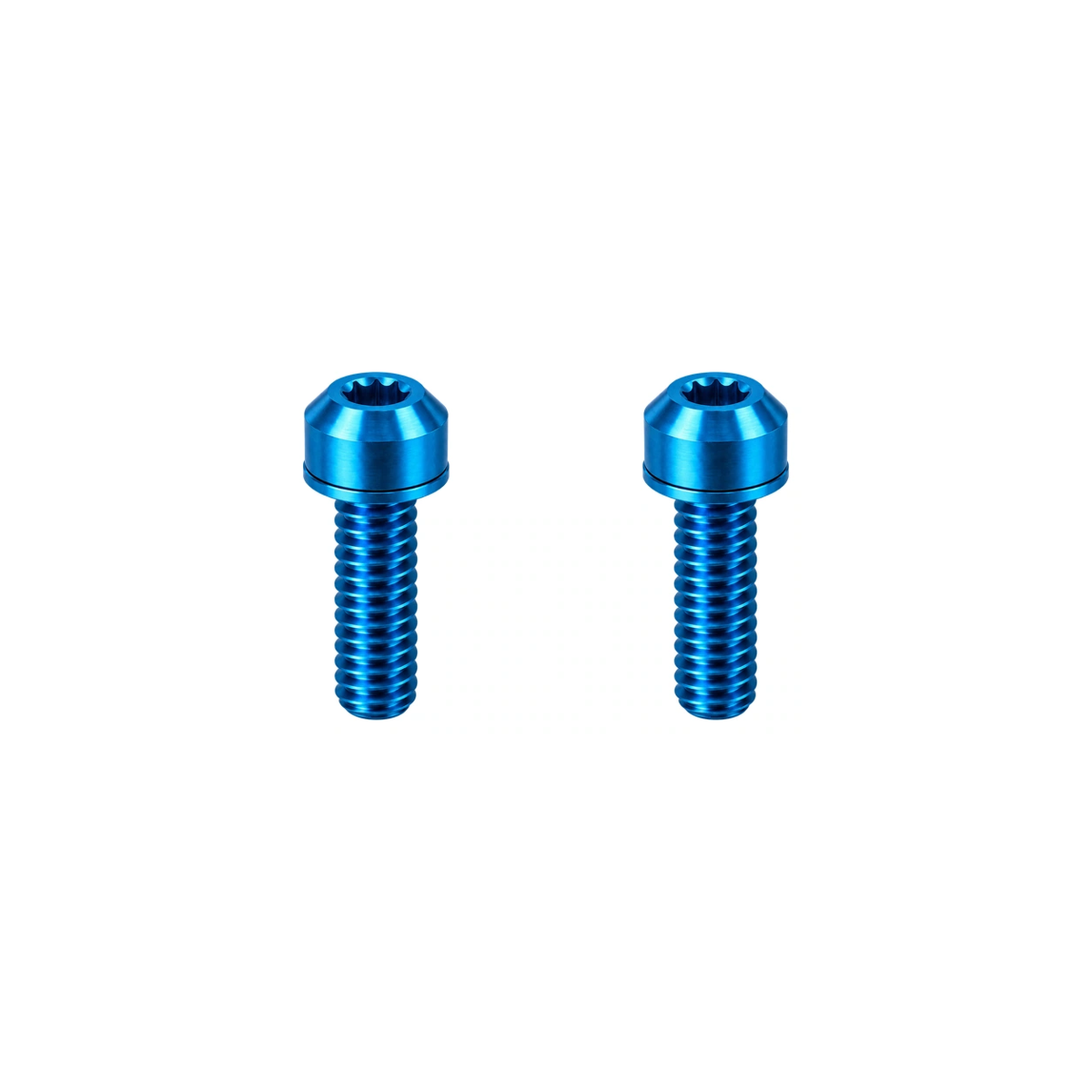 Titanium Ridea Brake Lever Clamp Bolts — Aqua Blue