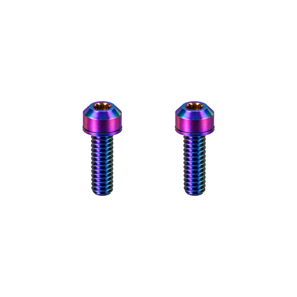 Titanium Ridea Brake Lever Clamp Bolts — Rainbow